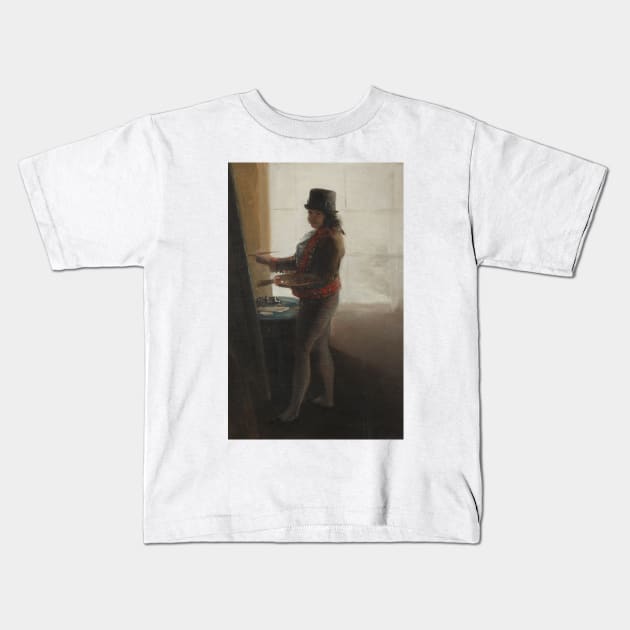 Self-Portrait at the Easel by Francisco Goya Kids T-Shirt by Classic Art Stall